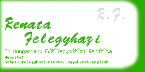 renata felegyhazi business card